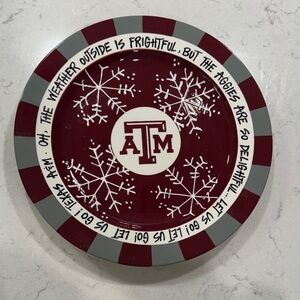 Texas A&M Christmas Decorative Plate